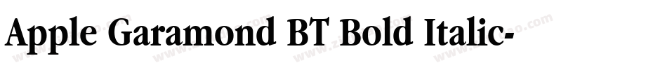 Apple Garamond BT Bold Italic字体转换